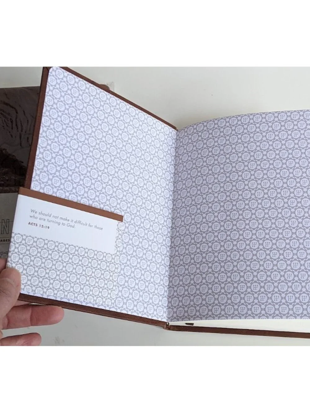 One Brown Leather Journal Notebook *New 208 Smooth Ivory Pages 5.5x7